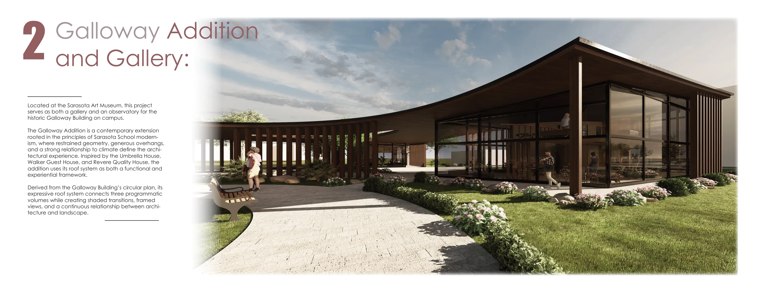 Galloway Addition and gallery - Sarasota Art Museum exterior render