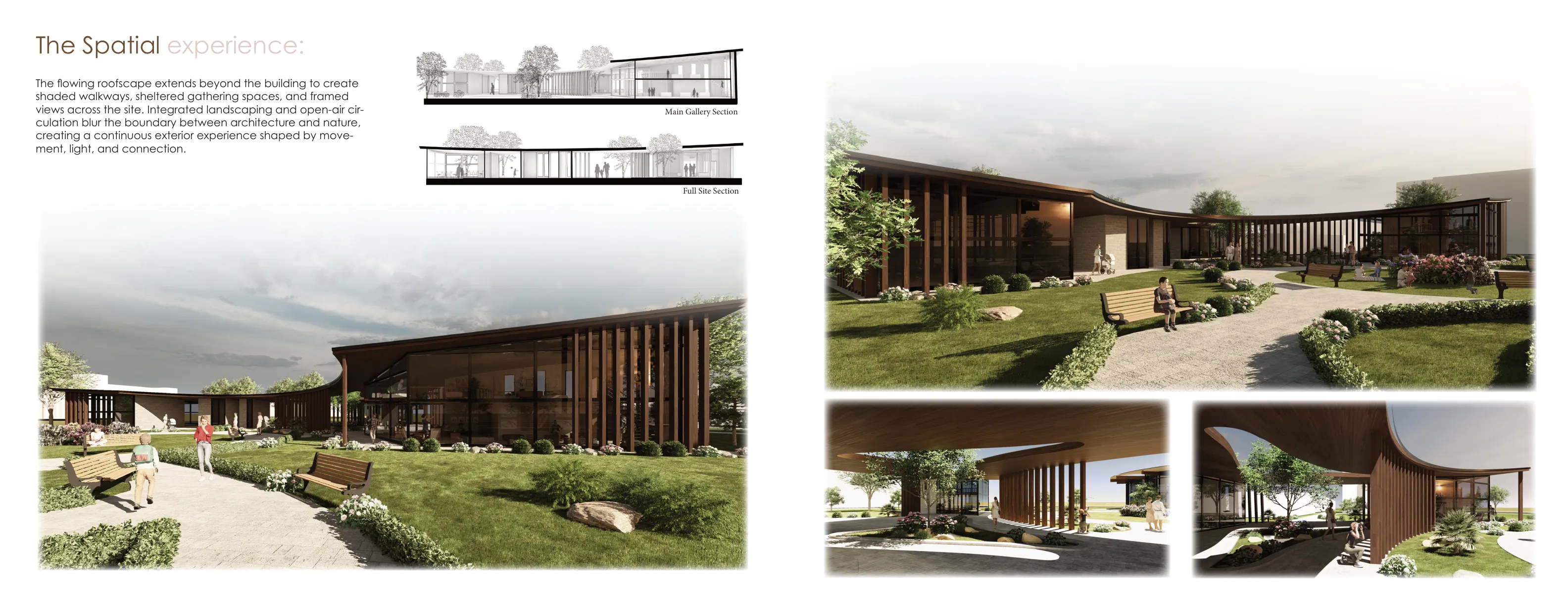 Galloway Addition - spatial experience, main gallery section, and full site section